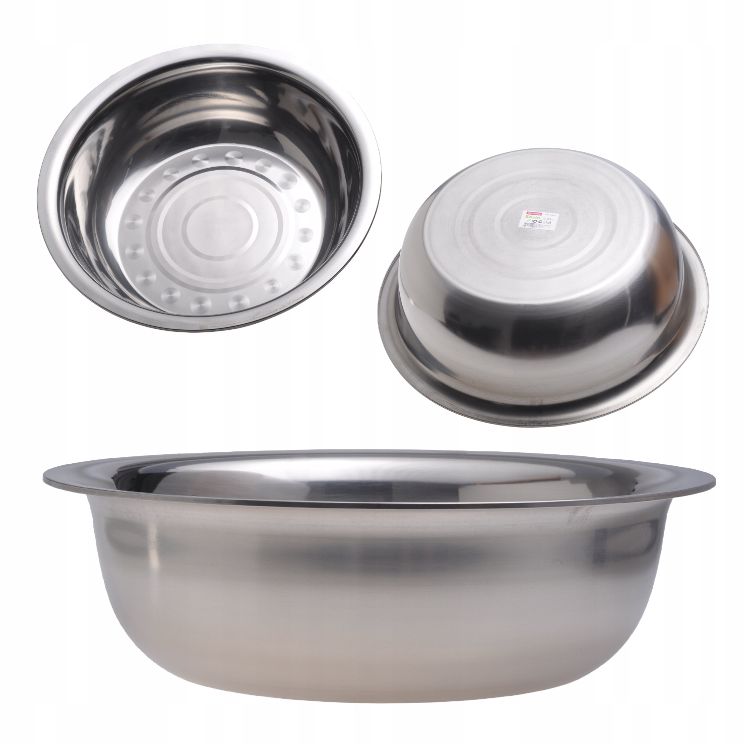 ROZSDAMENTES ACÉL KONYHAI TÁL NAGY TÁL 43CM KAMILLE 10L