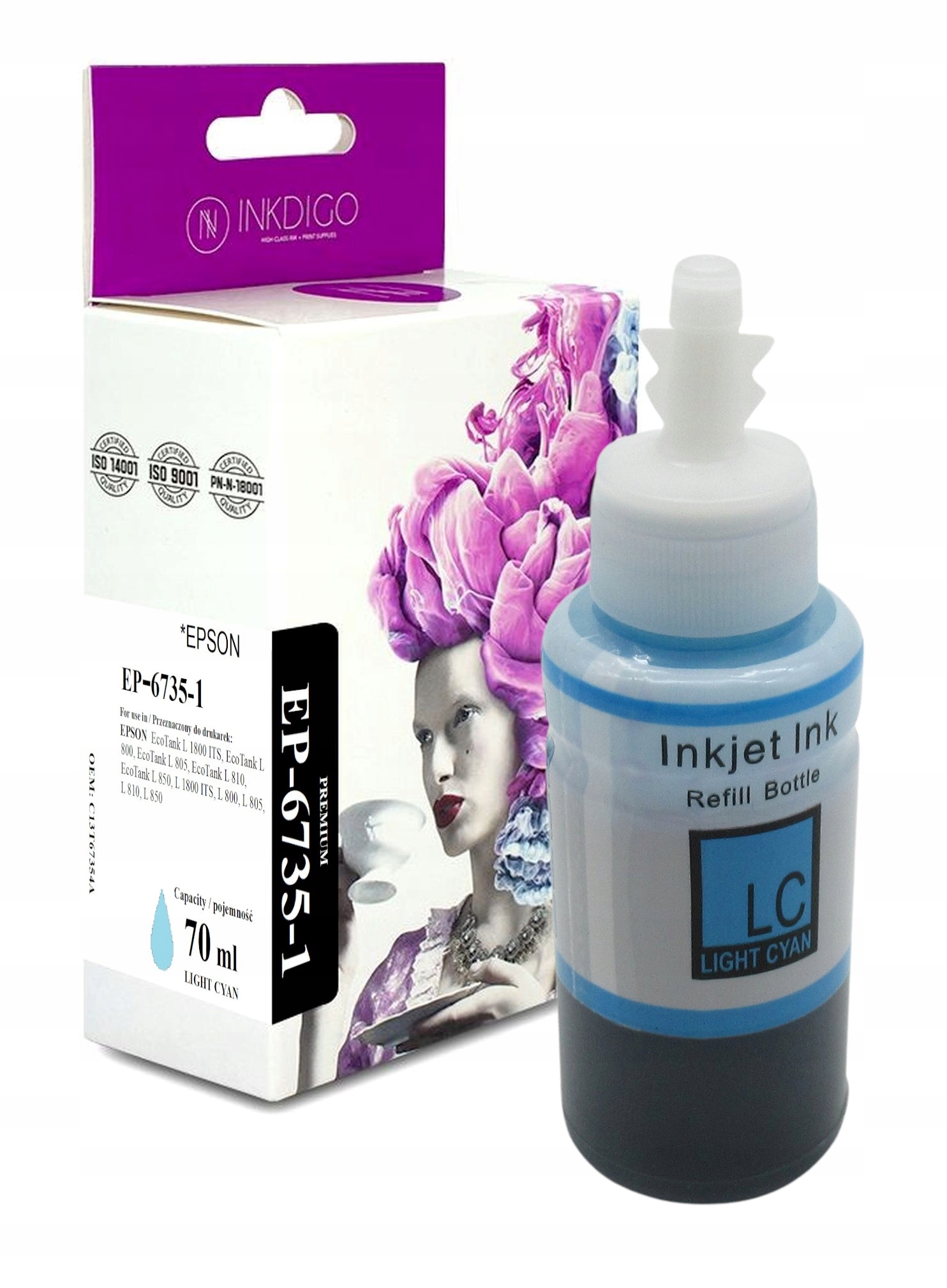 

Tusz zamienny 673 T6735 do Epson EcoTank L 800 805