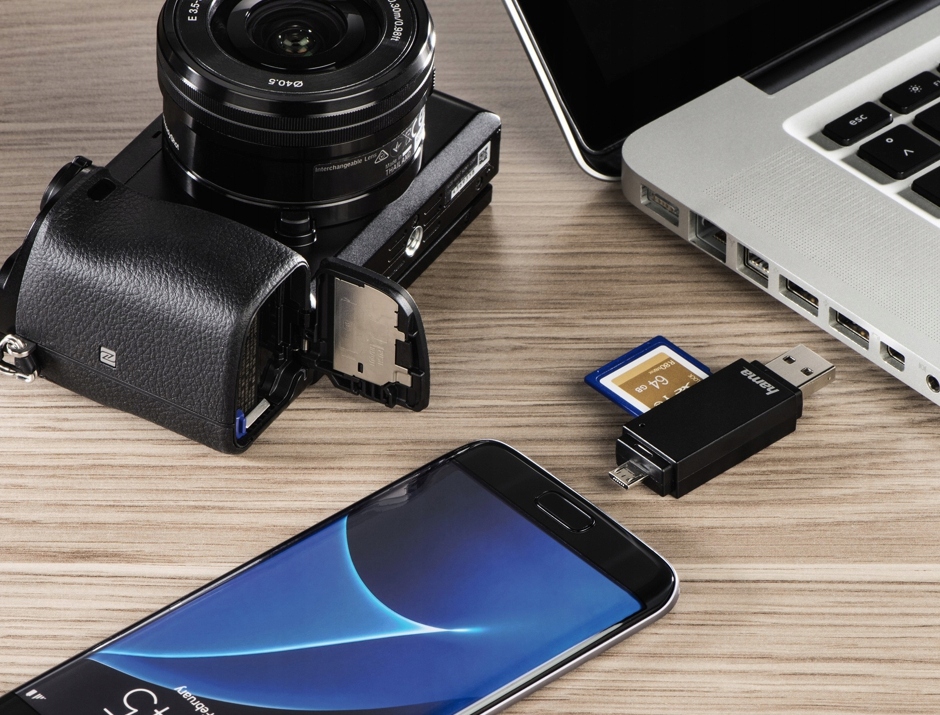 Hama CZYTNIK KART SD/ MicroSD 2W1 USB/microUSB 2.0 Model BASIC