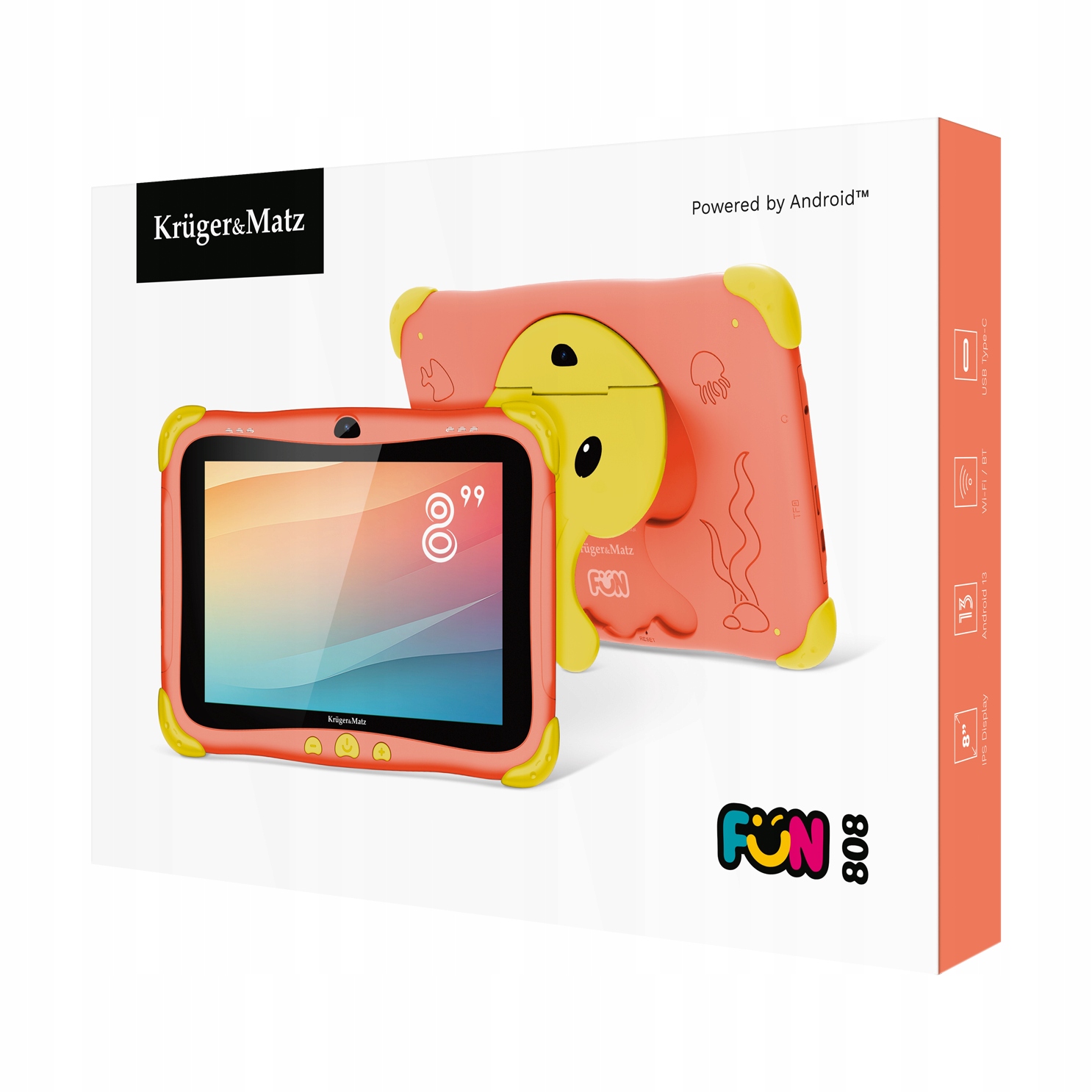 Tablet dla dzieci edukacyjny Kruger&Matz 8" FUN 808 3/32GB WiFi Android 13 Model tabletu inny