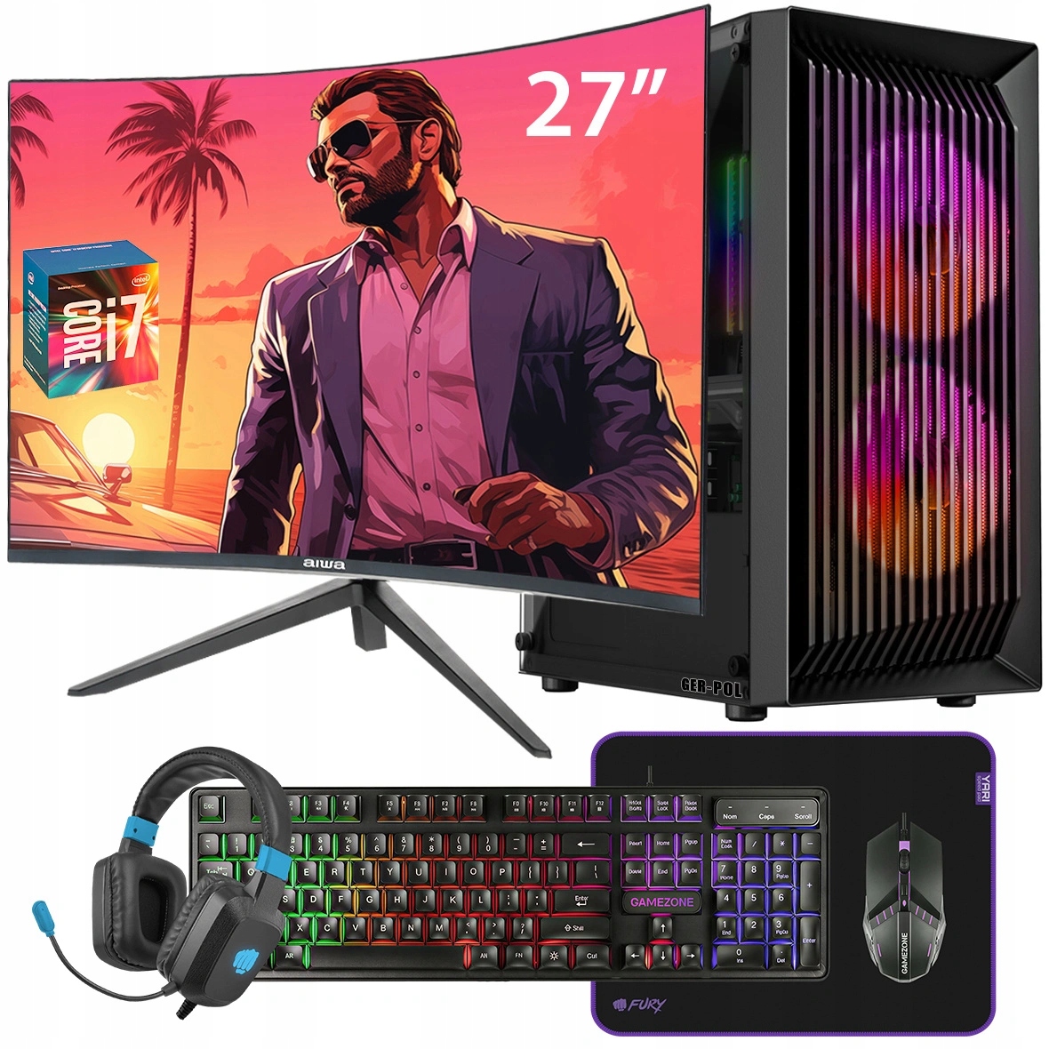 Set Počítač Intel Core I7 32GB Ssd 1TB Monitor 27 100 Hz