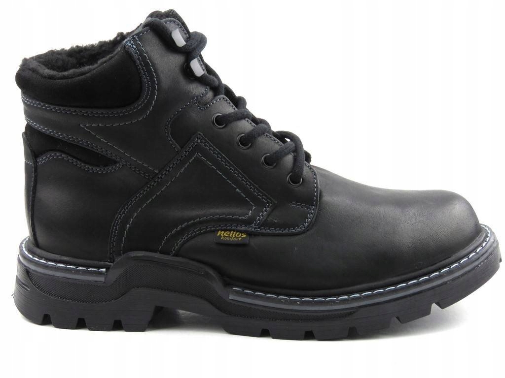 Buty męskie zima Helios ciepłe trapery czarne r.42 Marka Helios