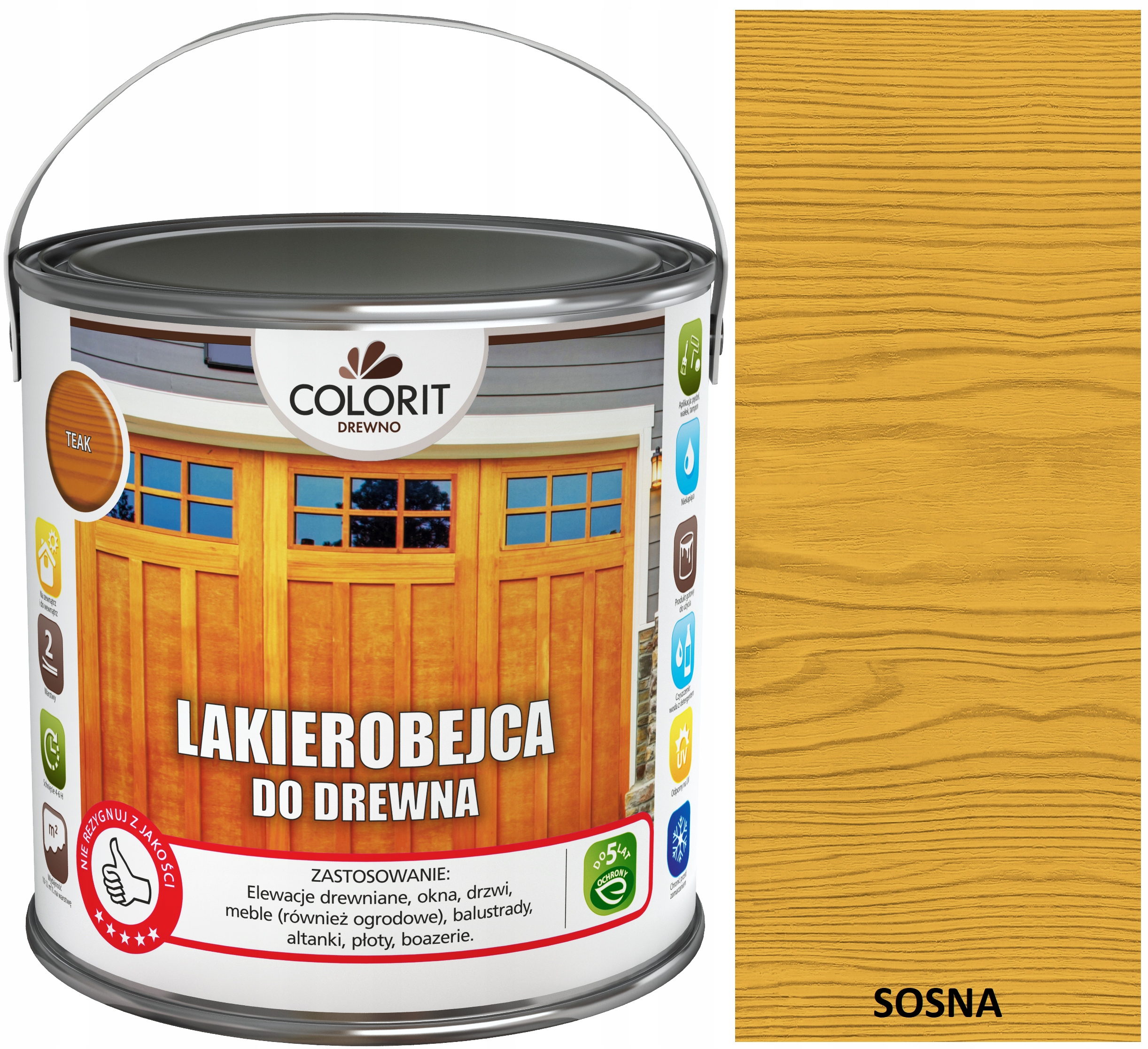 Colorit Lakierobejca Do Drewna 2,5L Sosna