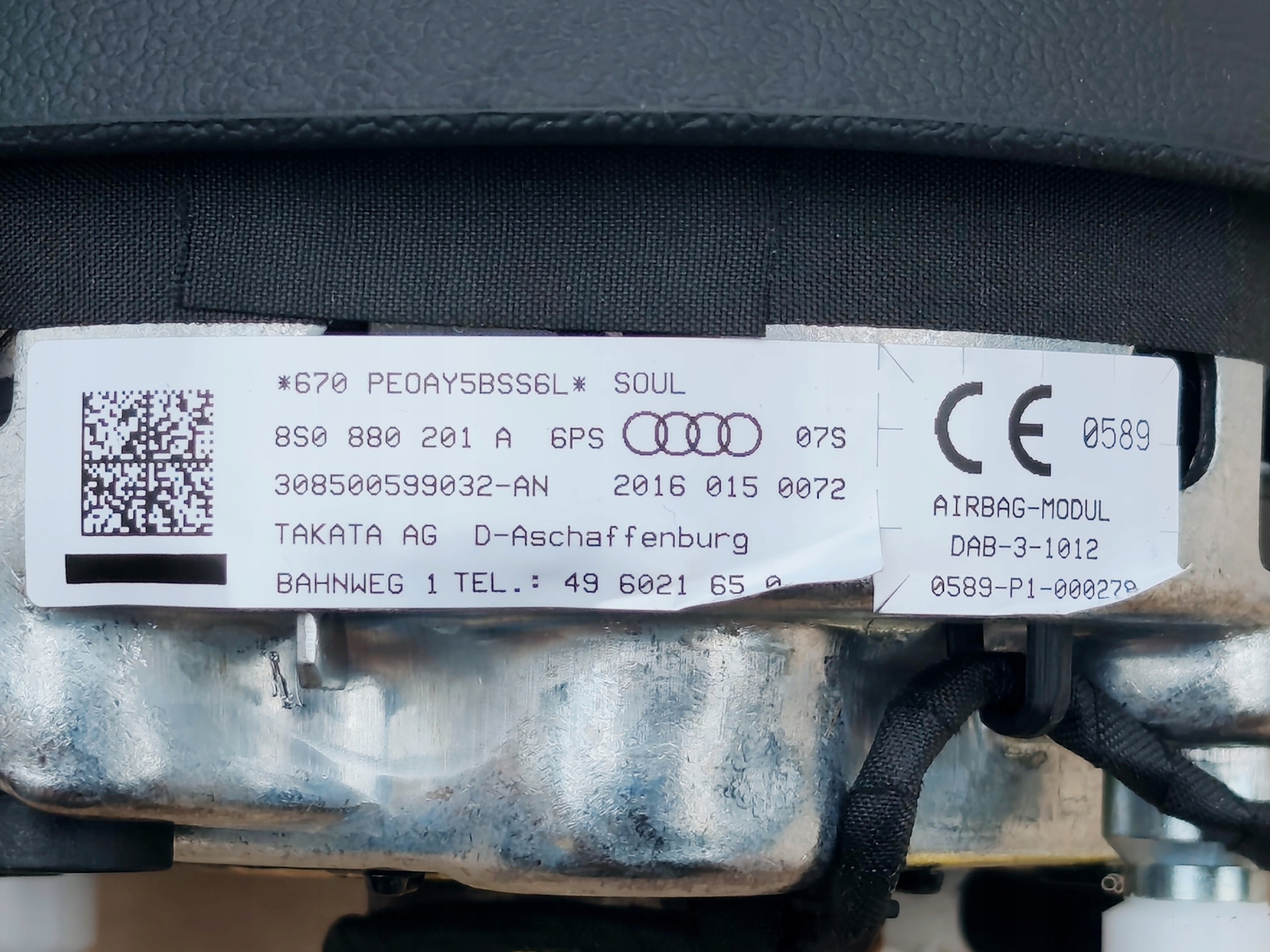AUDI TT 8S0 2014-2023 airbag KIEROWCA 8S0880201A