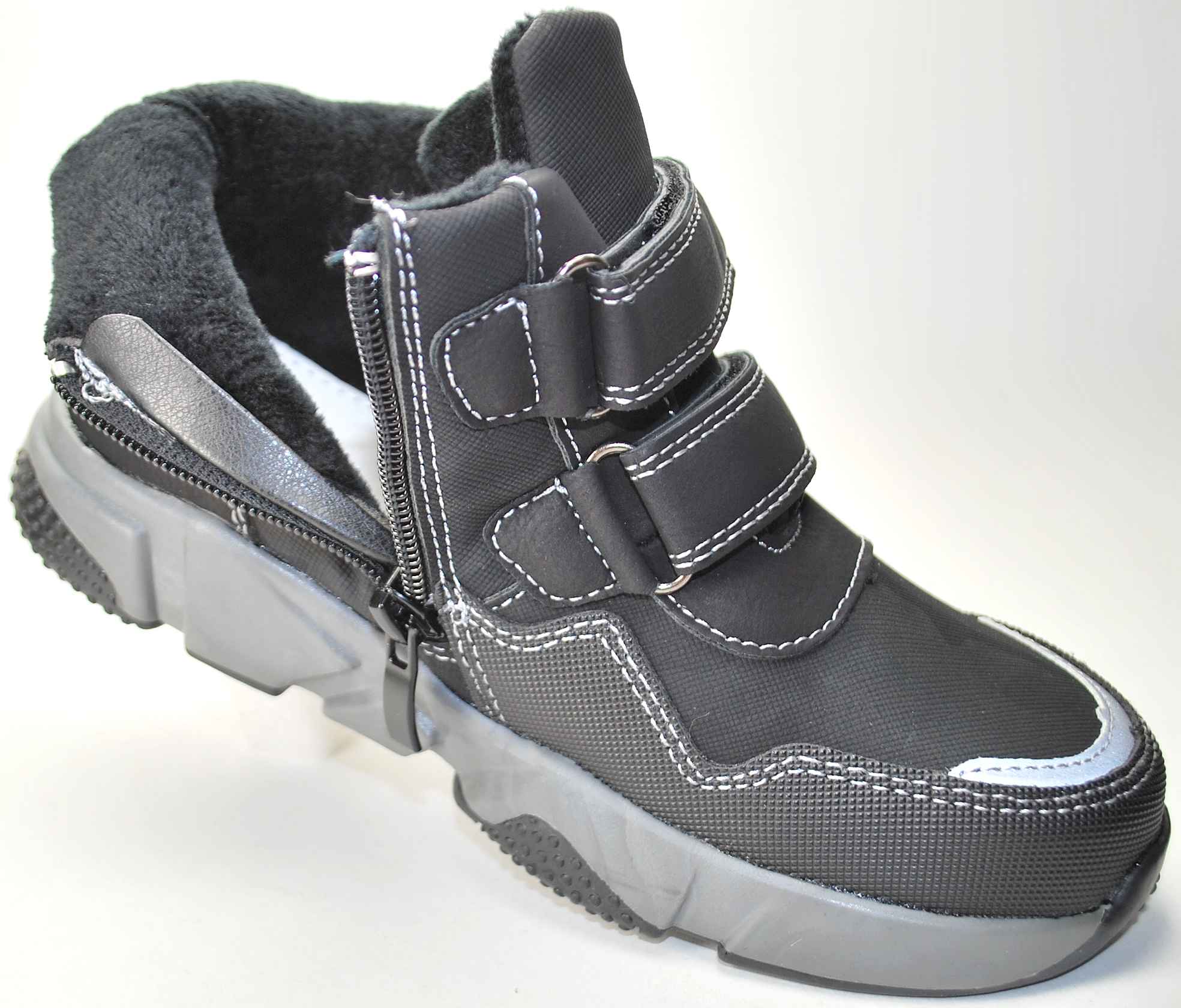 TRZEWIKI chłopięce rzepy suwak jesień zima r 32 Długość wkładki wew. 21 cm