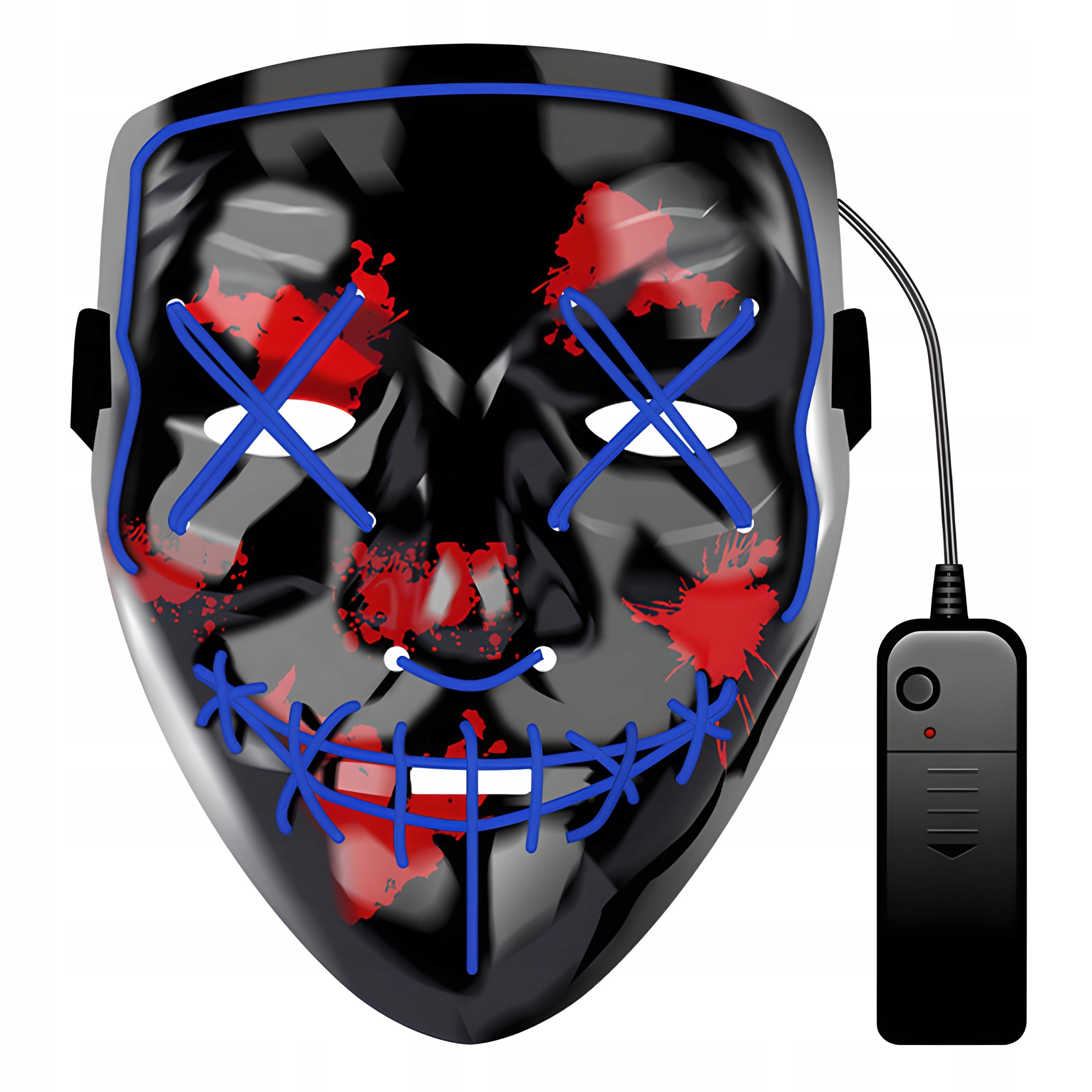 MASKA LED ŚWIECĄCA LEDOWA NA HALLOWEEN IMPREZĘ KARNAWAŁ PRZEBRANIE PURGE Kod producenta maska LED