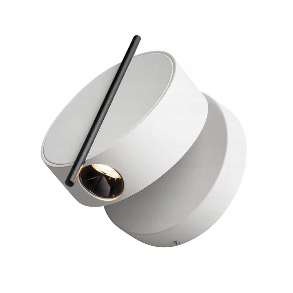 Biele Led nástenné svietidlo 4W nastaviteľné s čiernym akcentom Nuance Maytoni