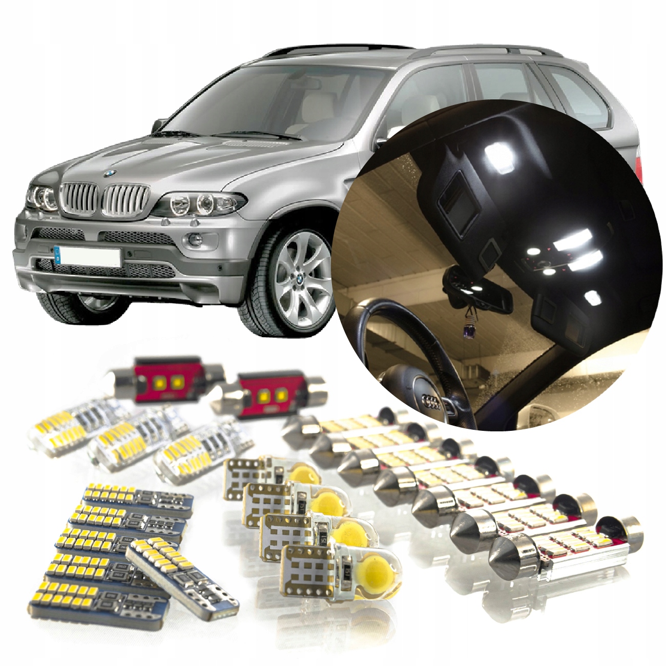 Bmw X5 E53 Sada Led Osvětlení Interiéru! Vip