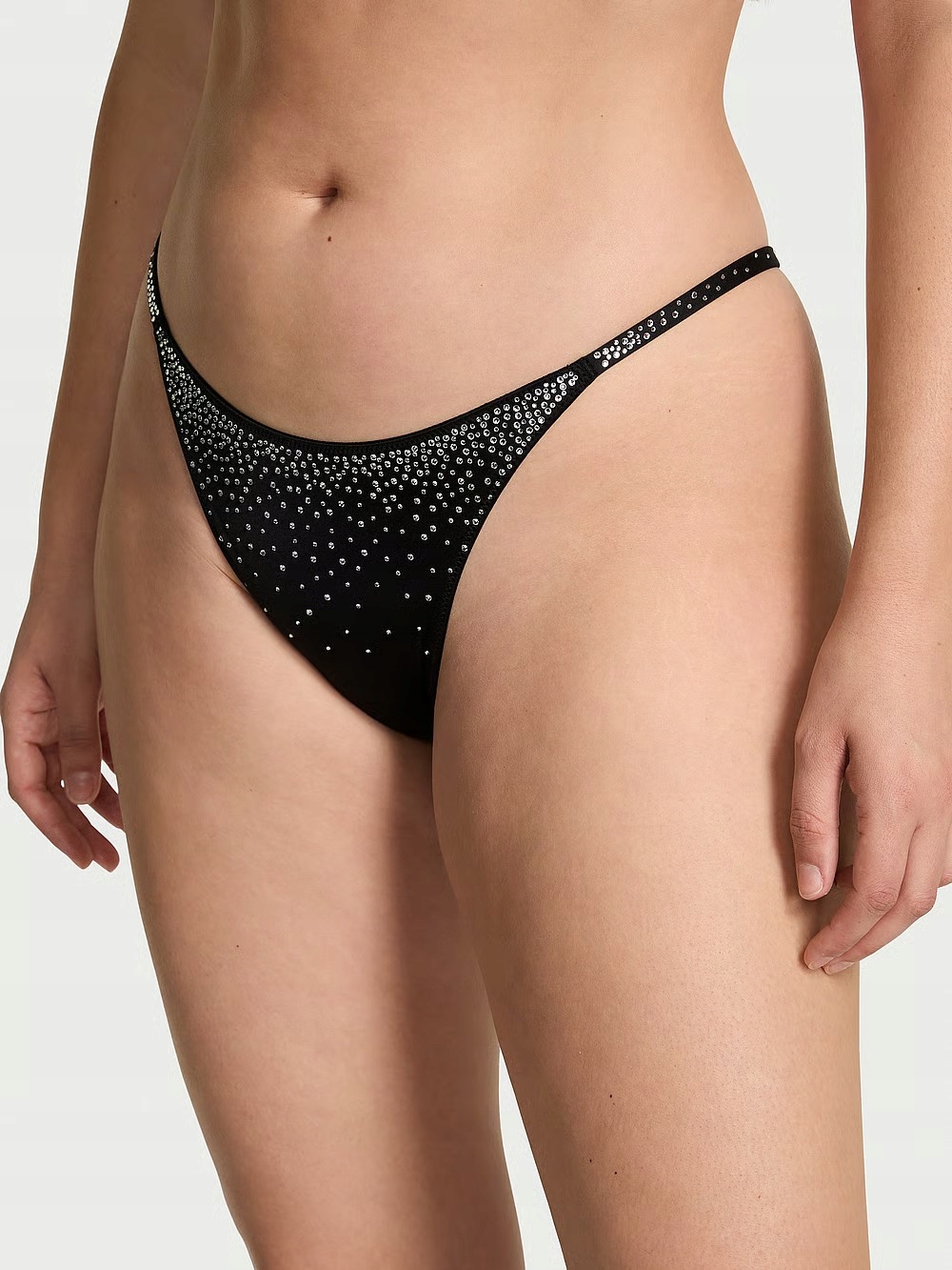 Kalhotky brazilské Victoria's Secret s černými zirkony M