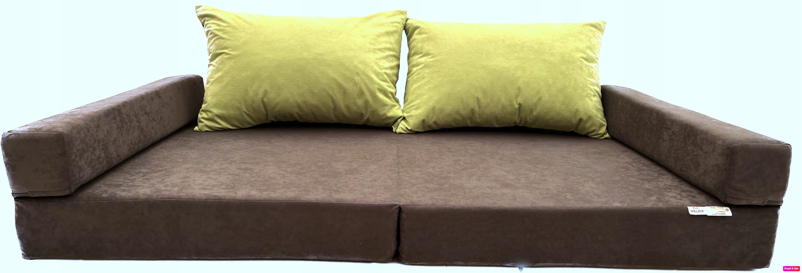 Sofa Welurowa z Poduszkami Kanapa, Fotel dla Dziecka Materac Welox