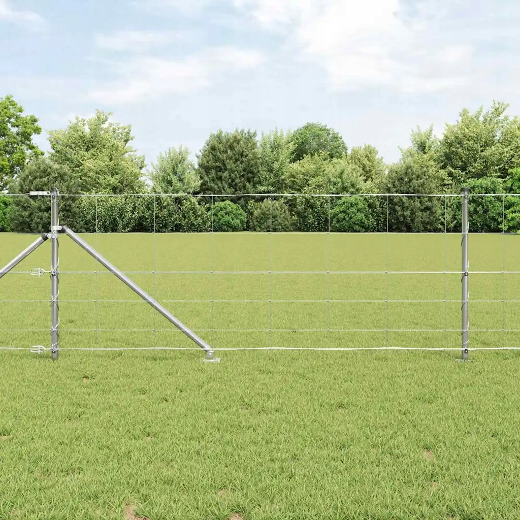 Pastevní plot Stříbrná 25 x 0.8 m Pozinkovaná ocel Stříbrná 3351418