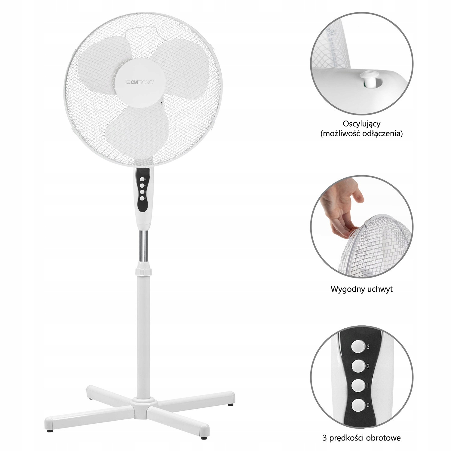 WENTYLATOR STOJĄCY WIATRAK PODŁOGOWY CLATRONIC VL Marka Clatronic