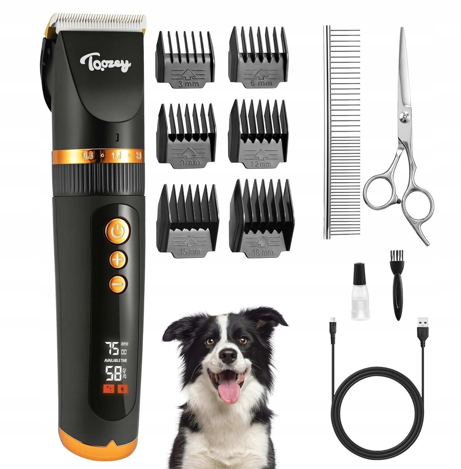 Levně Profesionální stroj na stříhání psů a koček zvířat, bezdrátový