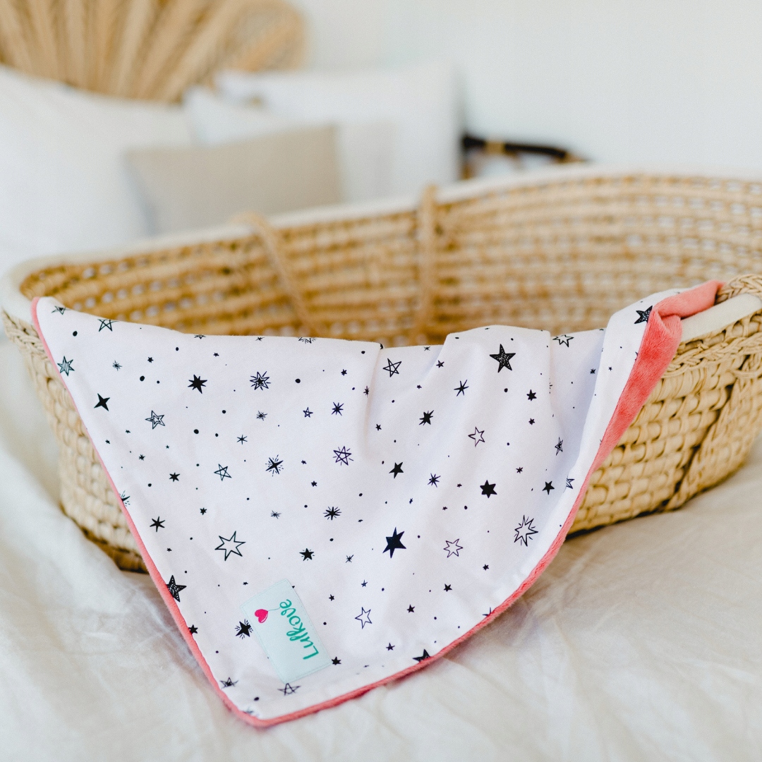 KOCYK DWUSTRONNY BAWEŁNA RÓŻOWA 75x90 cm + PISTOLET NA BAŃKI RÓŻ Wyrób medyczny nie