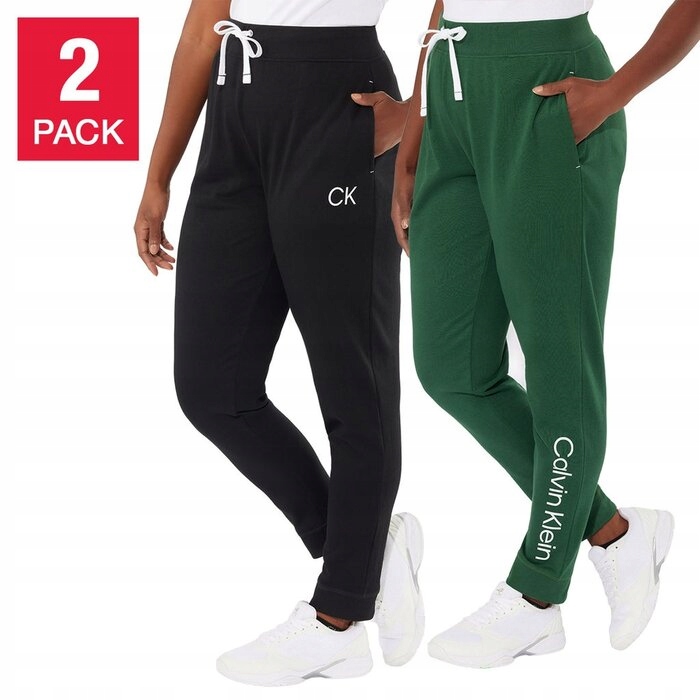 Kalhoty Calvin Klein dvojbalení teplákové klasické šedé, černé, dámské (nové)
