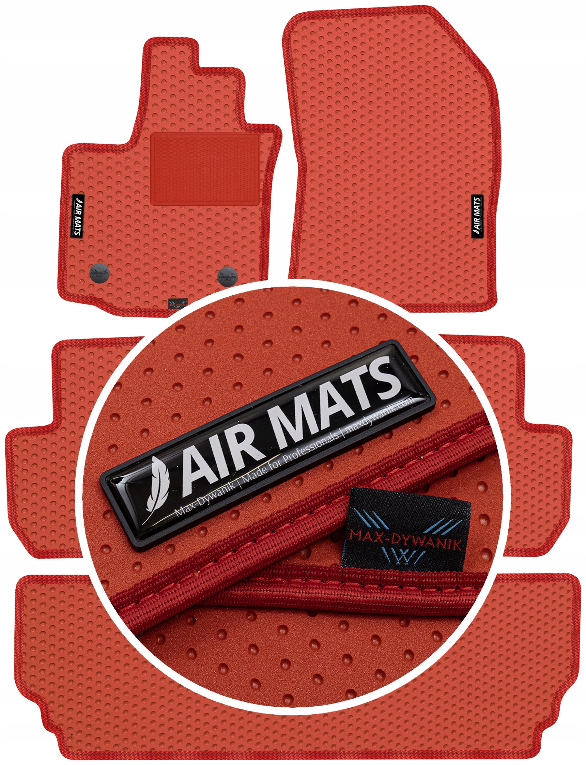 Dacia Lodgy Minivan 7os 2012-2022 Gumové rohože Air Mats Červené