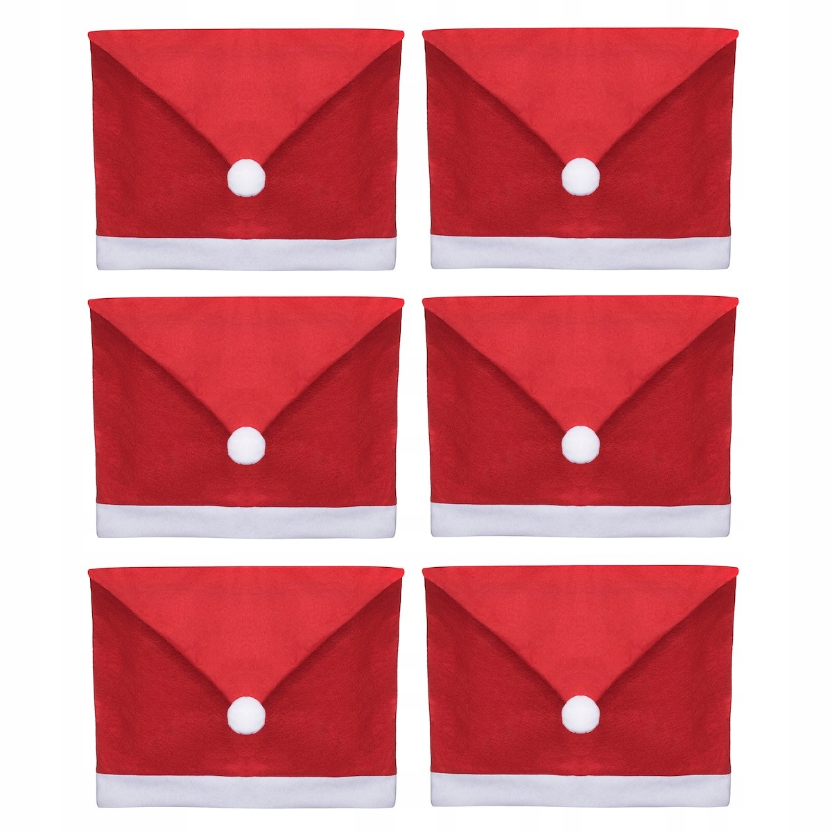 

Czapka Mikołaja 6szt Na Krzesło Pokrowiec Święta