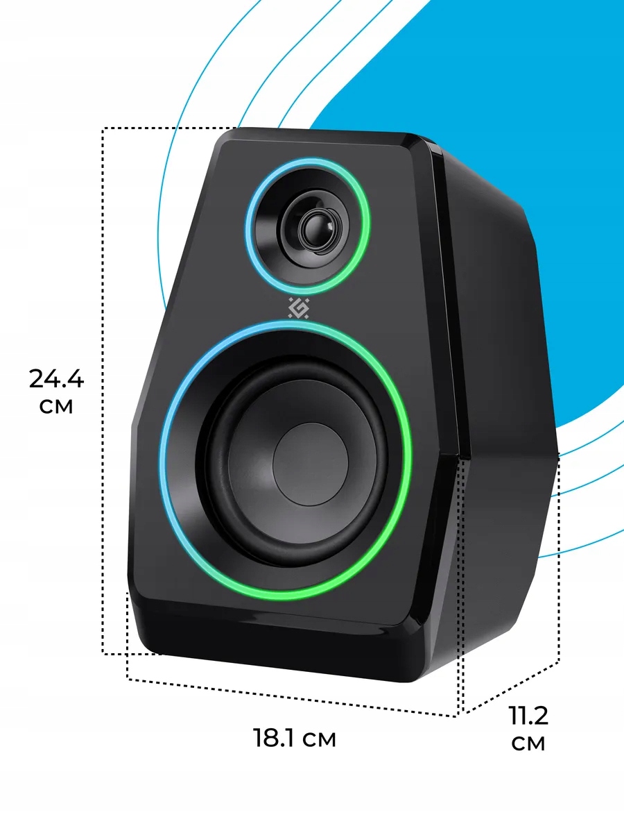 GŁOŚNIKI DEFENDER SOLAR 10 2.0 BLUETOOTH 10W LED USB — 24