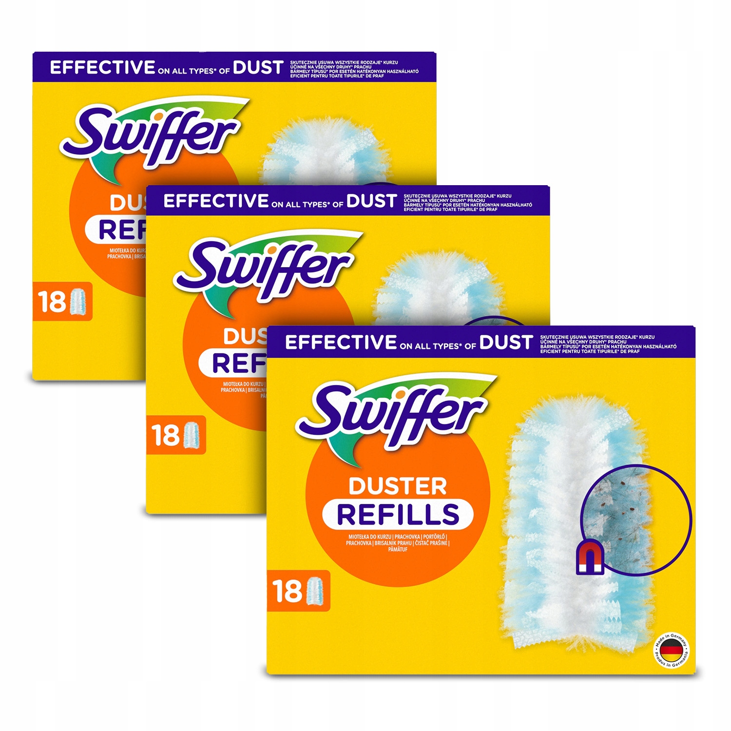 Zestaw Swiffer Duster wkłady do miotełki do kurzu 3x18 szt.