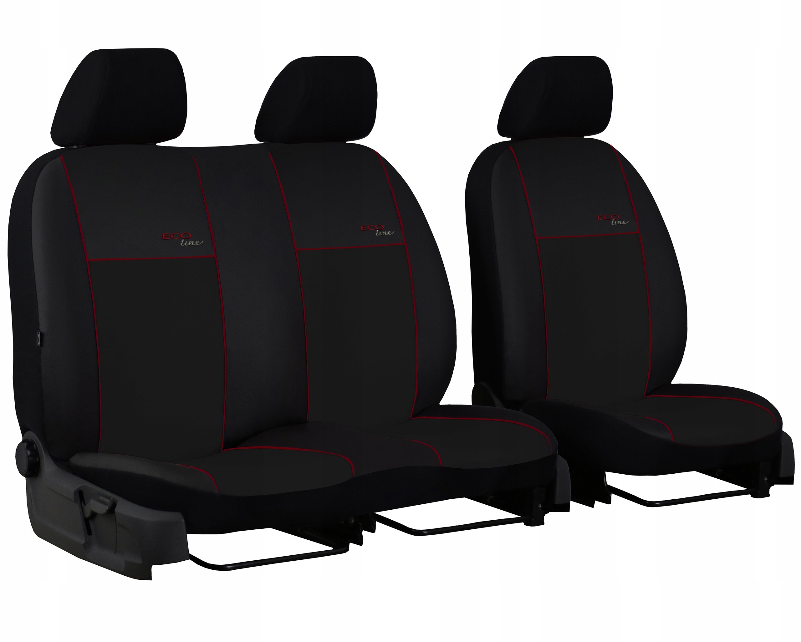 SKÓRA POKROWCE MIAROWE SAMOCHODOWE NA SIEDZENIA do RENAULT KANGOO III 2+1