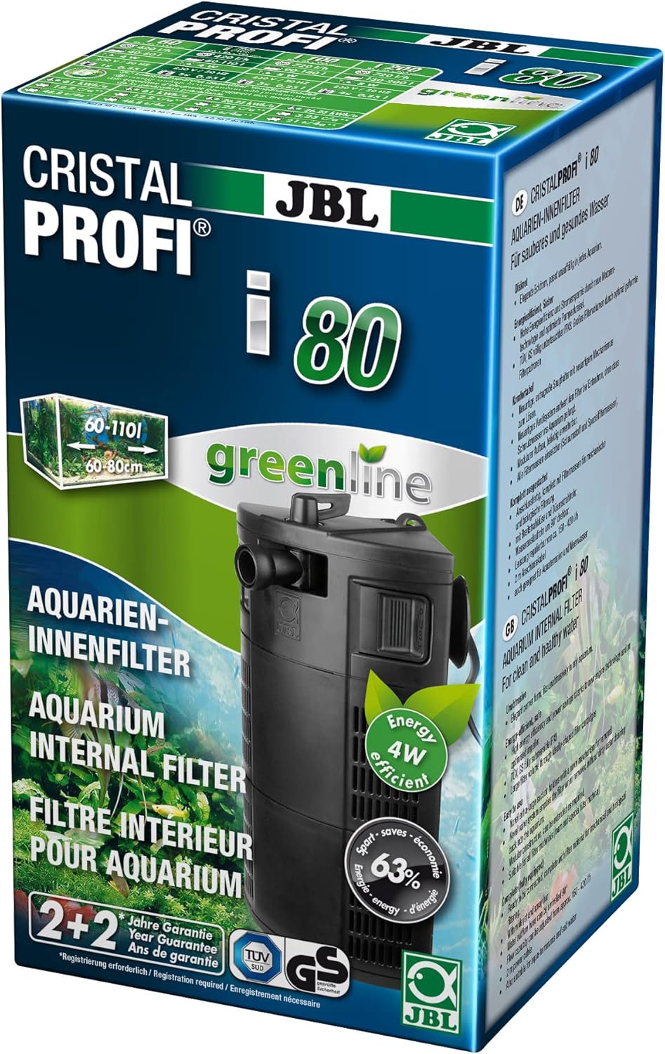 Levně Jbl CristalProf i80 vnitřní filtr pro akvária 60-110L energeticky úsporný