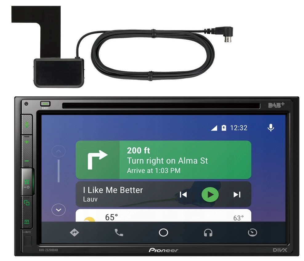 Pioneer AVH-Z5200DAB Autorádio 2DIN Bt Android CarPlay anténa Dab