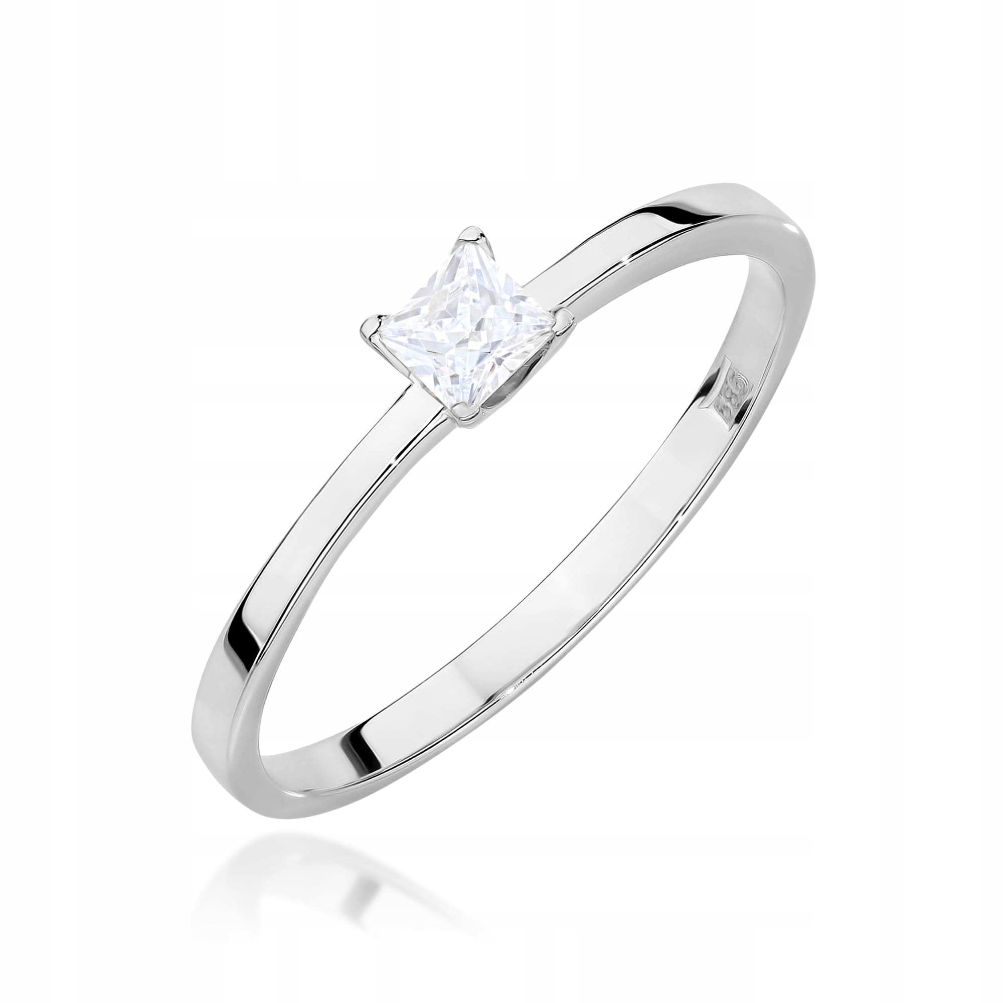 Prstýnek z bílého zlata 585 s briliantem 0,15 ct