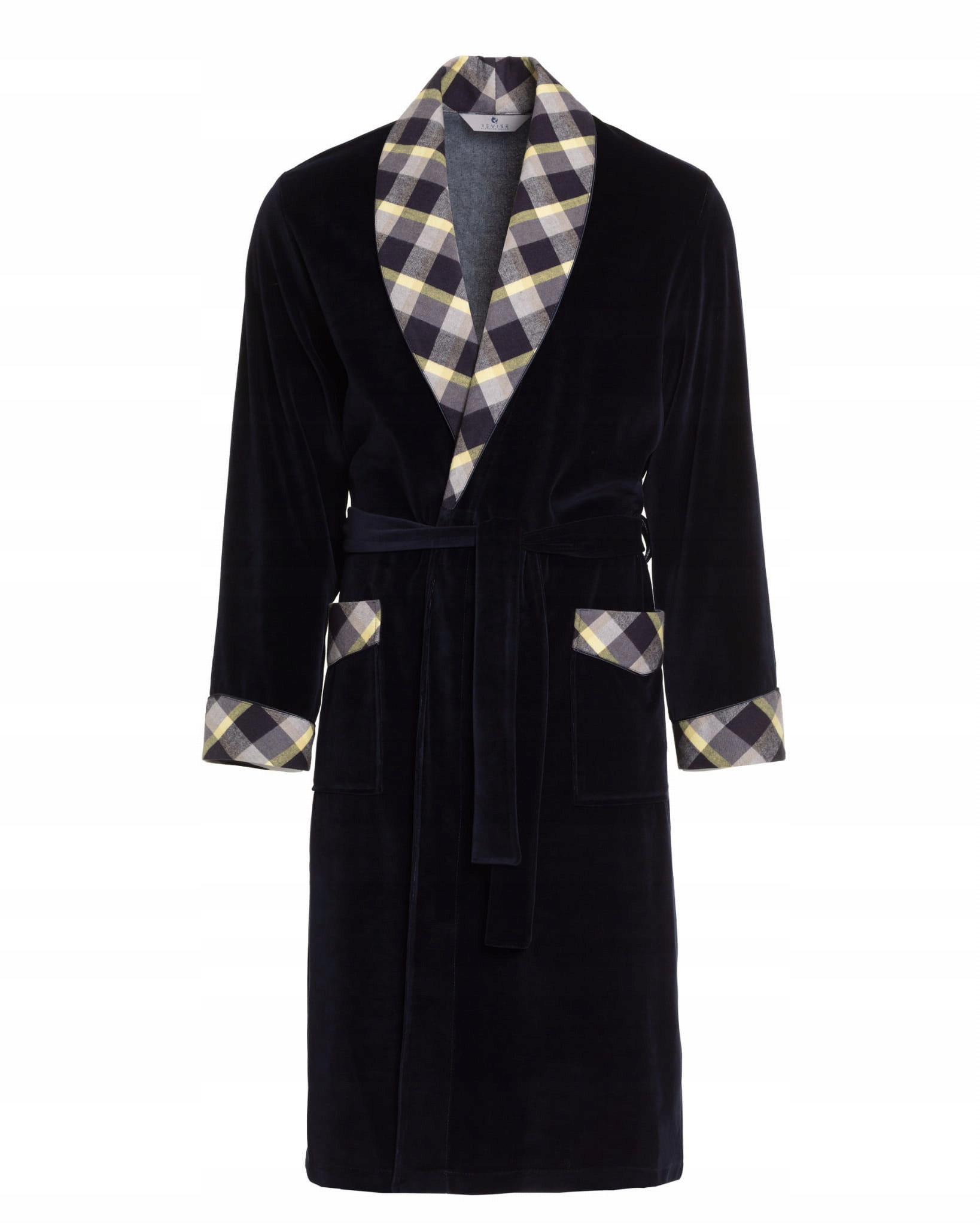 Pánský velurový župan bavlněný RE-104 Tmavě modrý 1051 XXXL