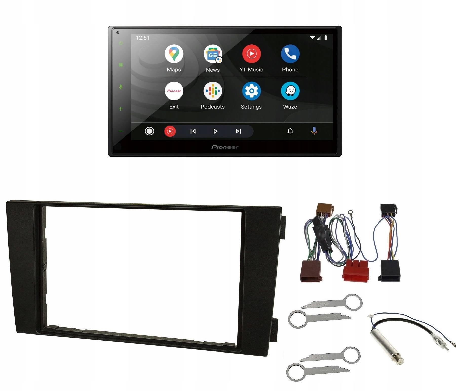 Pioneer SPH-DA160DAB Bluetooth autorádio CarPlay 2DIN Audi A6 C5