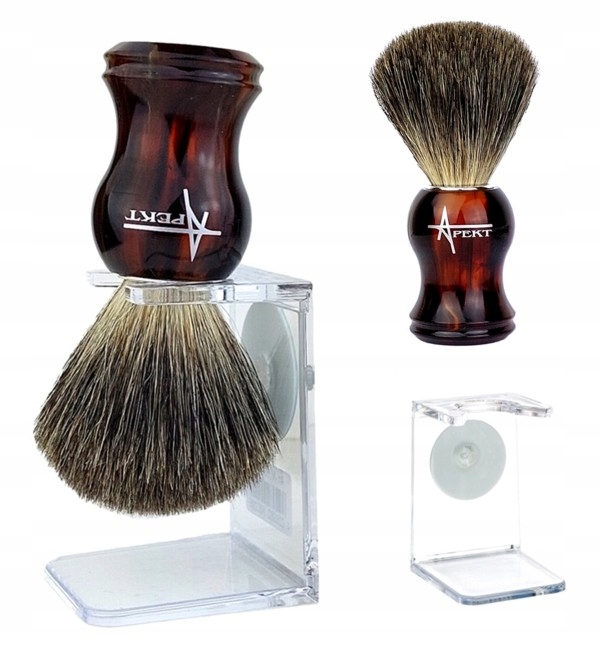 Štětka na holení z jezevčího masa 100% Skvělý jako dárek Štětka na holení jezevčík