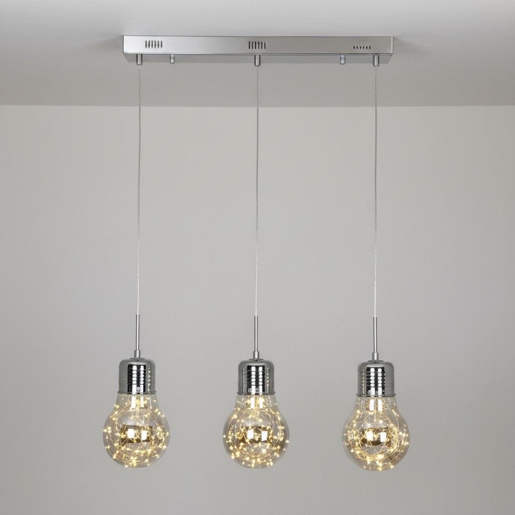 Závesná lampa Milagro Bulb Chrom 15W teplá 3500K IP20