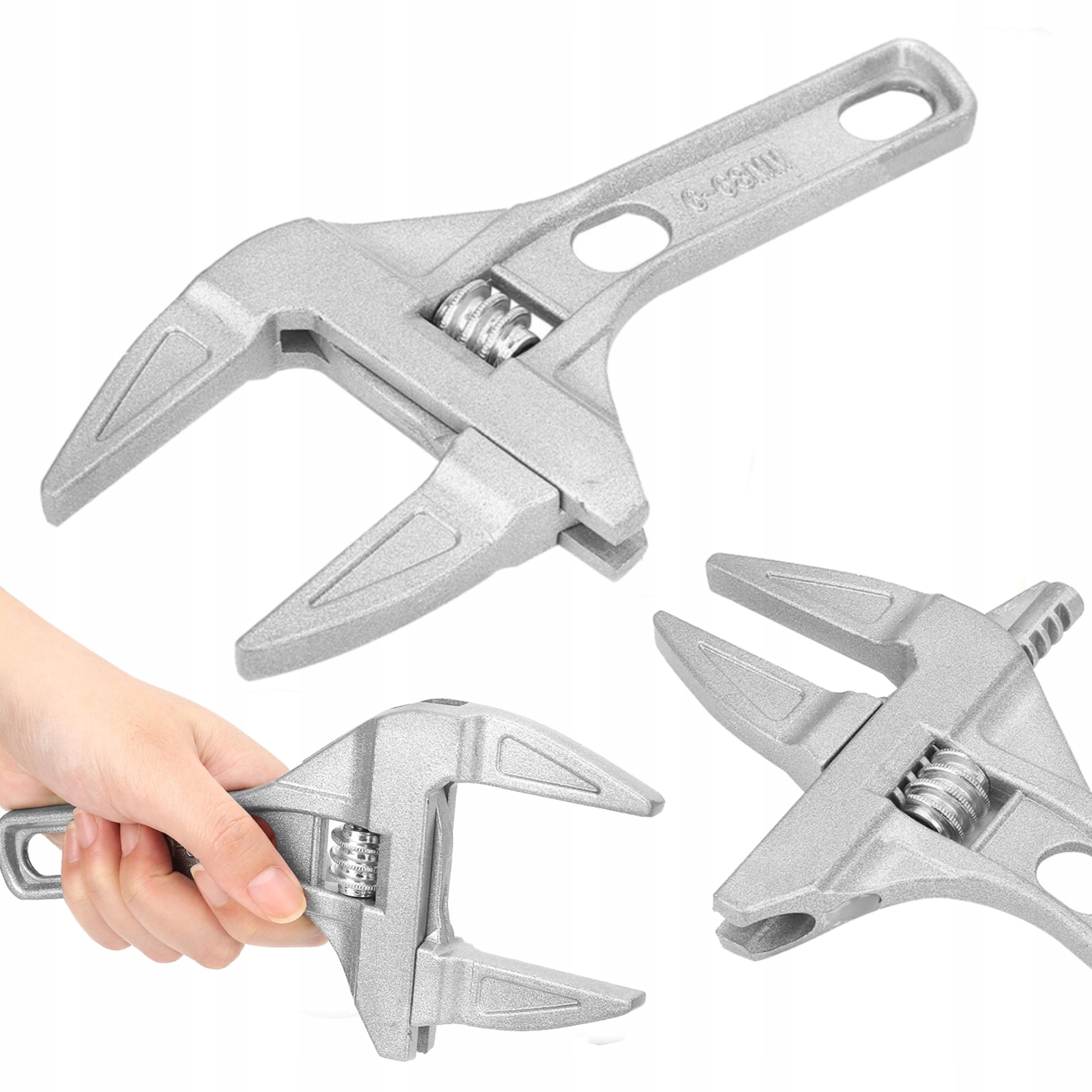 Klucz Francuski Hydrauliczny Nastawny Francuz Duży Otwarciem Szczęki Proste