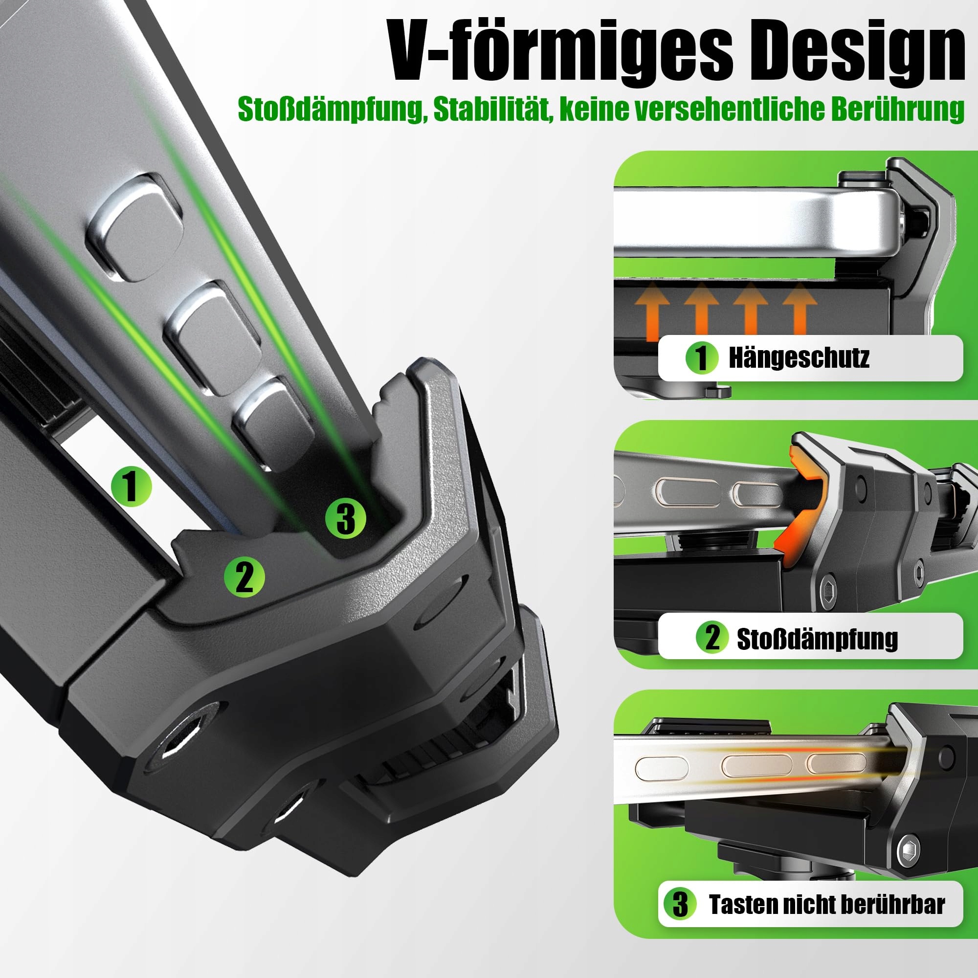 Uchwyt Rowerowy Na Telefon CNC Aluminiowy Antywibracyjny 4 Do 7 Cali RBRL — miniatura 4