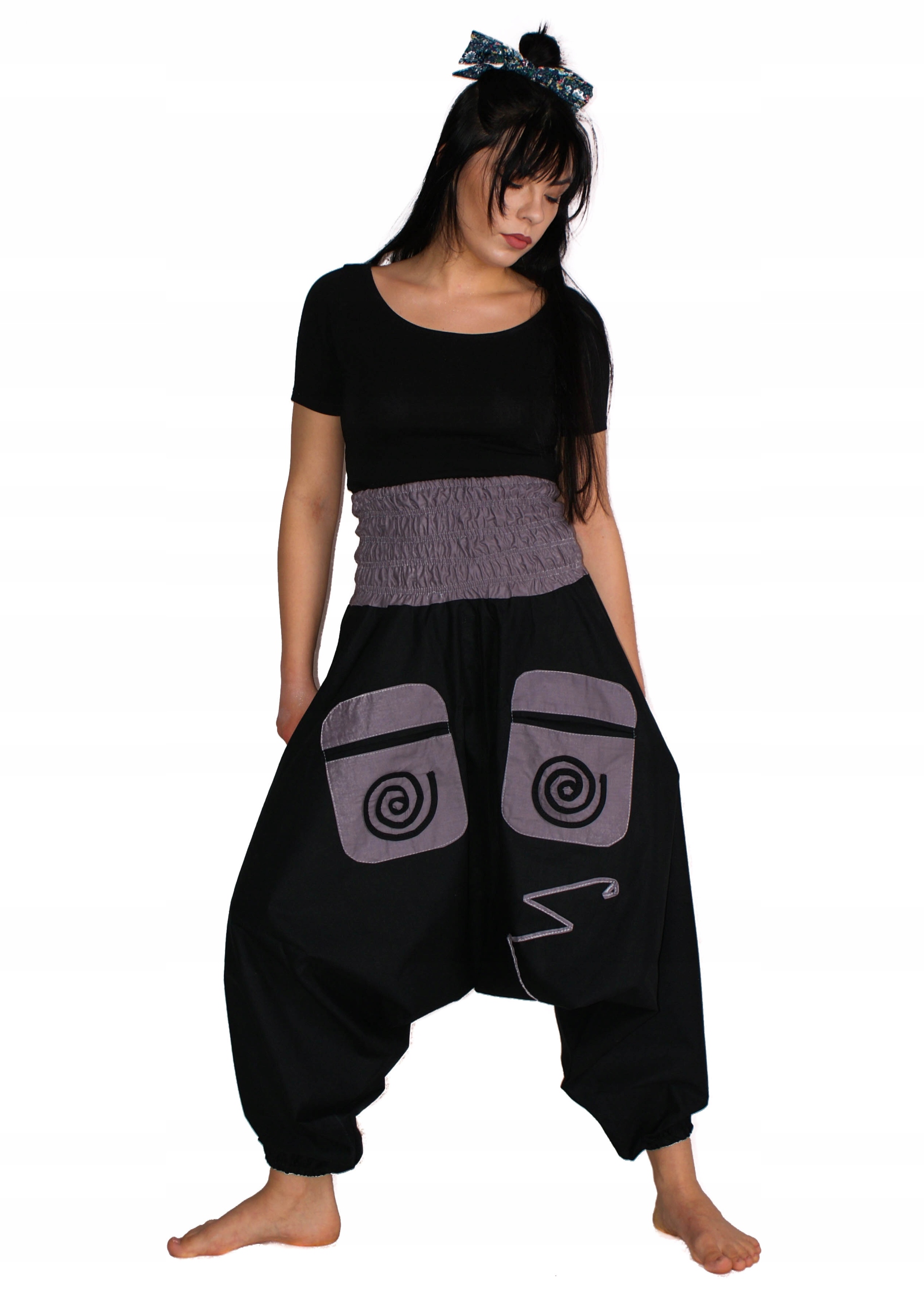 SZARAWARY BAWEŁNIANE XXL WYGODNE KOLOROWE STYLOWE