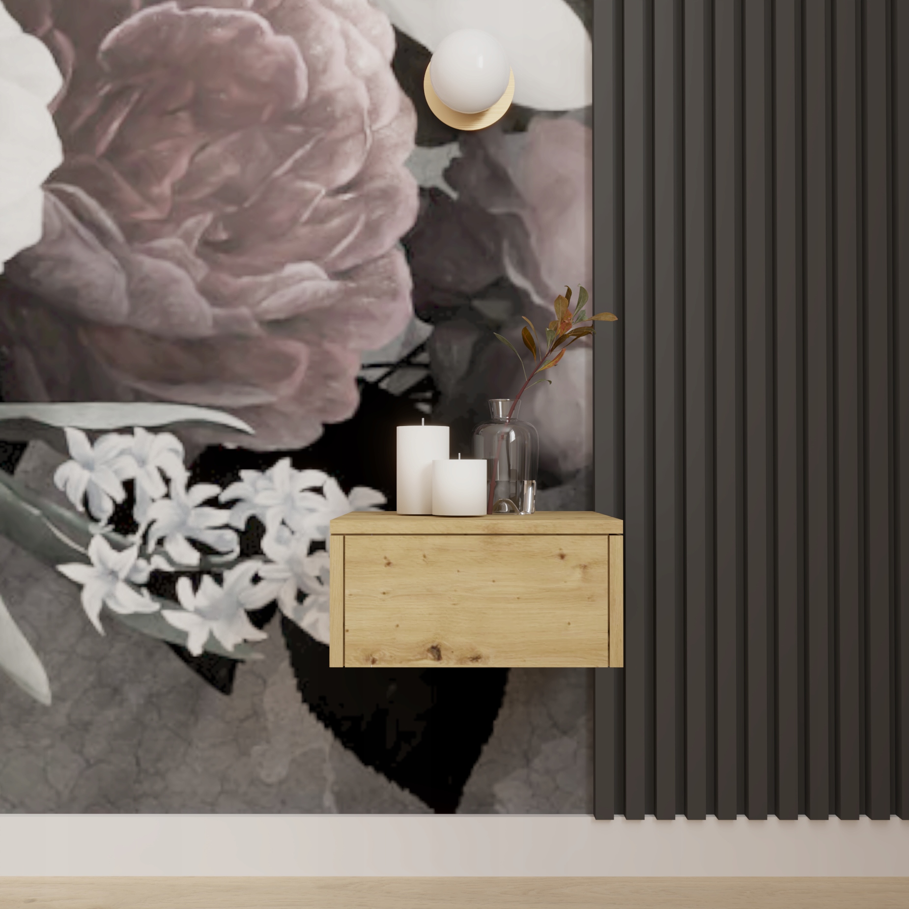 toaletka konsola szafka PÓŁKA WISZĄCA Szuflada DĄB ARTISAN 30 CM VANESSA Marka EDMAR