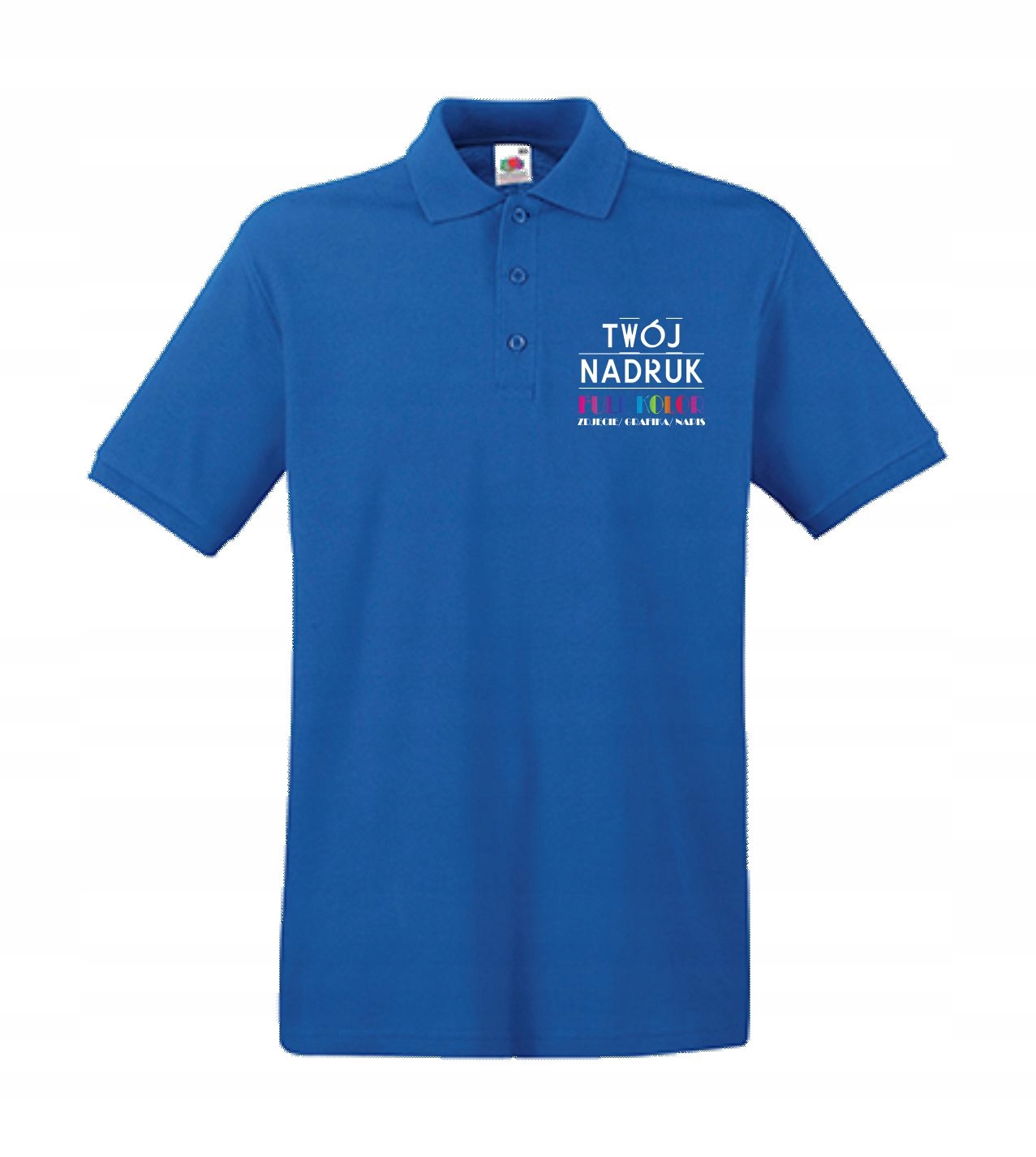 Koszulka polo PREMIUM z własnym nadrukiem bawełna Wzór dominujący print (nadruk)