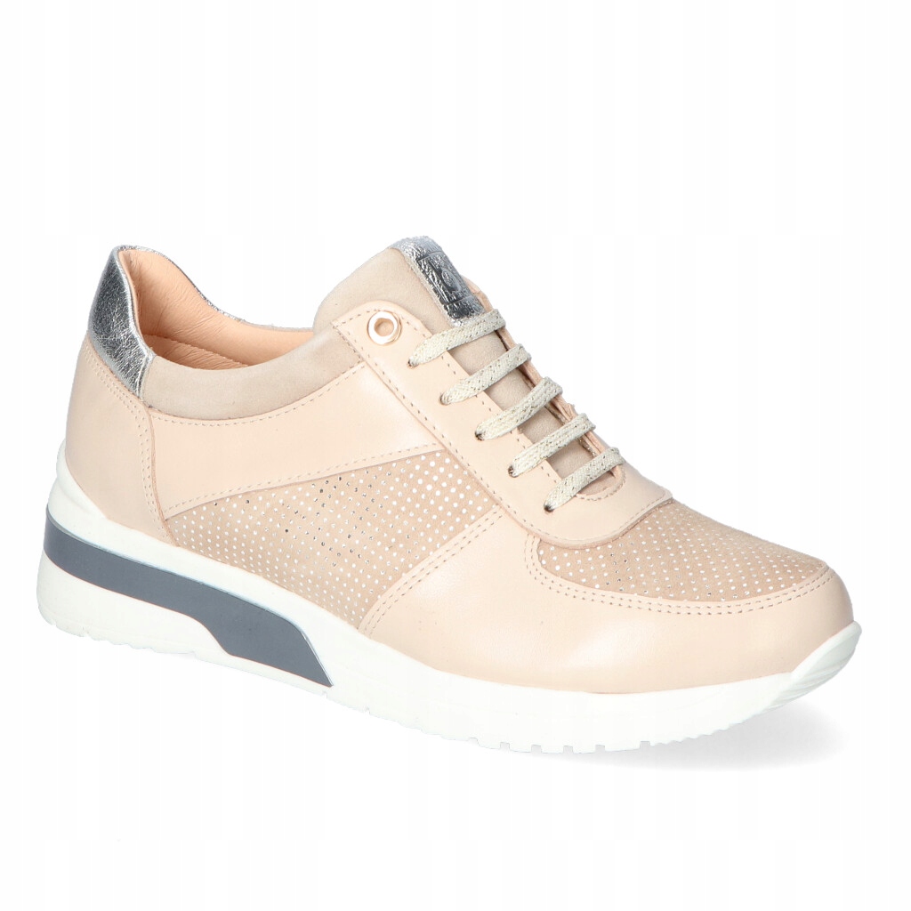 Tenisky Polobotky Kožené Dámské Arka Bioeco Béžové Lico 36