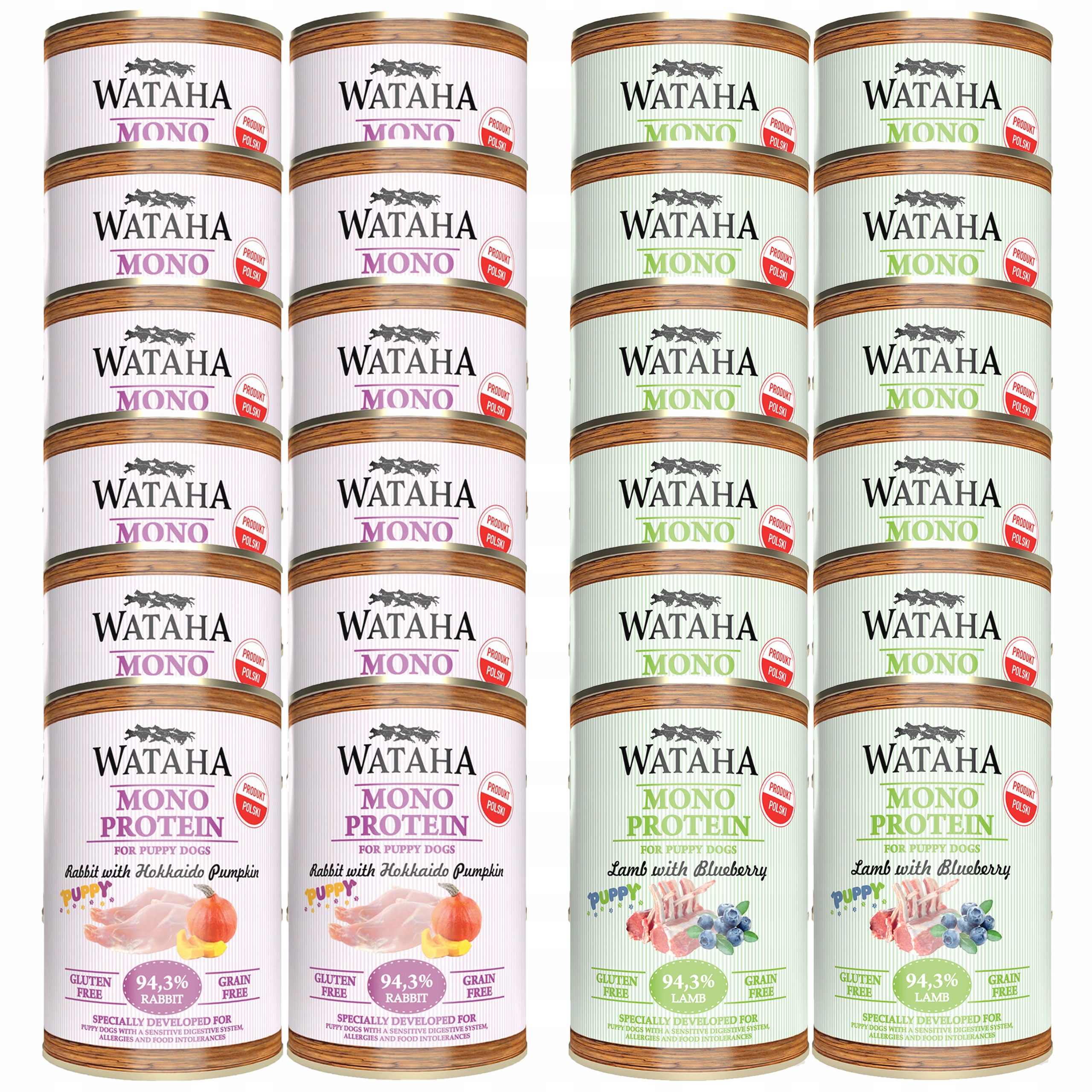 Wataha Mono Puppy krmivo pro štěňata Mix chutí 24 x 400 g