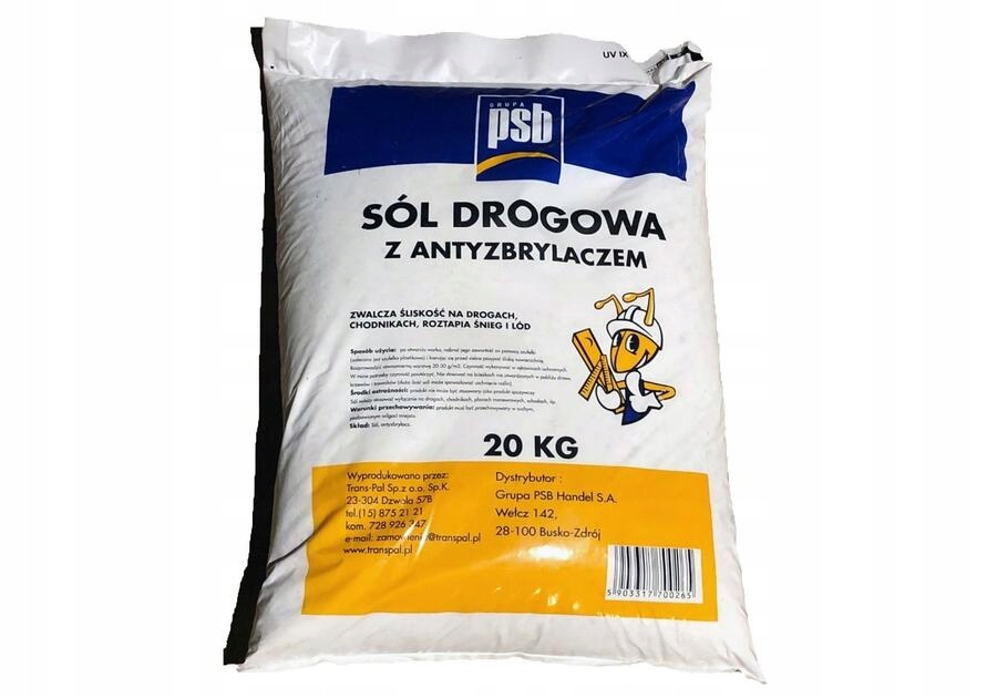 

Sól drogowa z antyzbrylaczem 20 kg Psb Trans-pal
