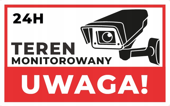 

Tabliczka Uwaga Teren Monitorowany monitoring Pcv