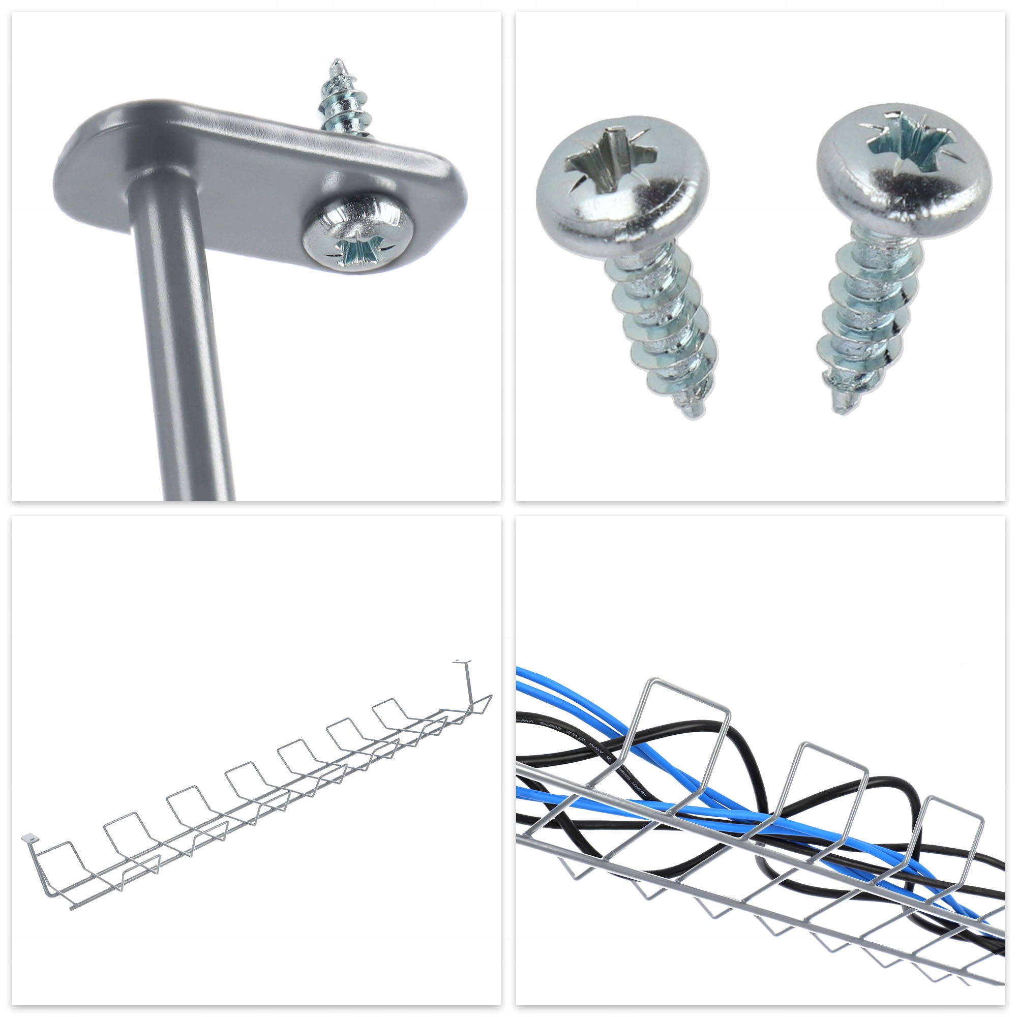 ORGANIZER KABLI POD BLAT BIURKA, PÓŁKA NA KABLE Marka KADAX