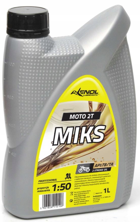 

Axenol Miks Moto 2T Olej Do Mieszanki Paliwa 1 L