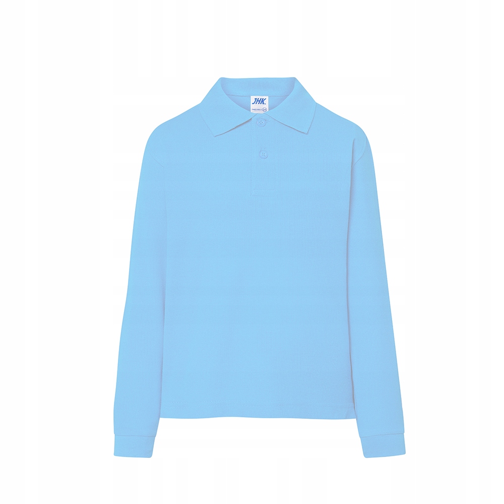 KOSZULKA POLO DZIECIĘCA DŁUGI RĘKAW BŁĘKIT 12/14 Marka JHK
