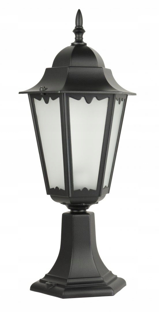 Venkovní stojací zahradní lampa s tradičním černým sloupkem 52 cm IP43 Su-ma
