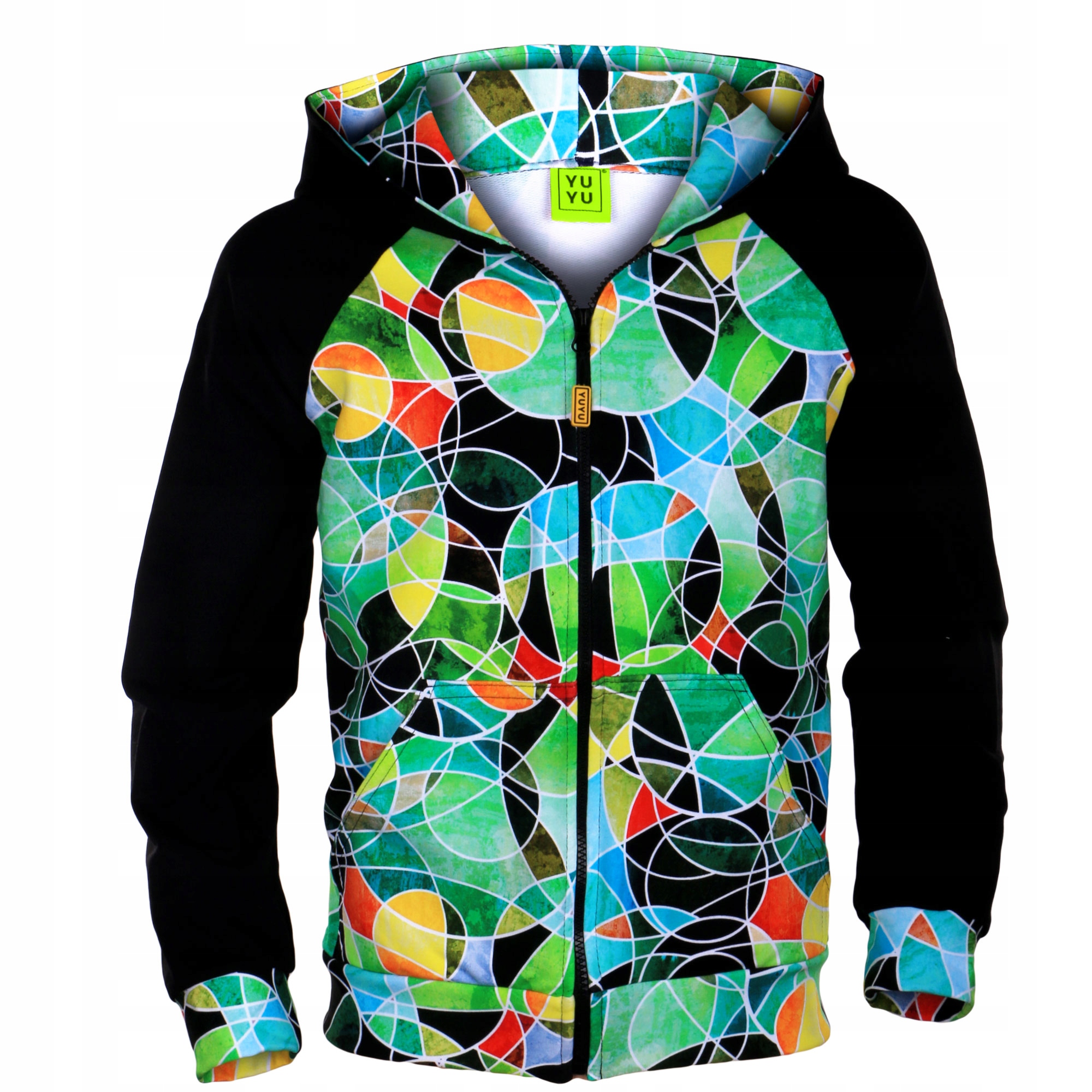 

Bluza + Kaptur + Zamek Kolorowe Koła + Czarny XXL