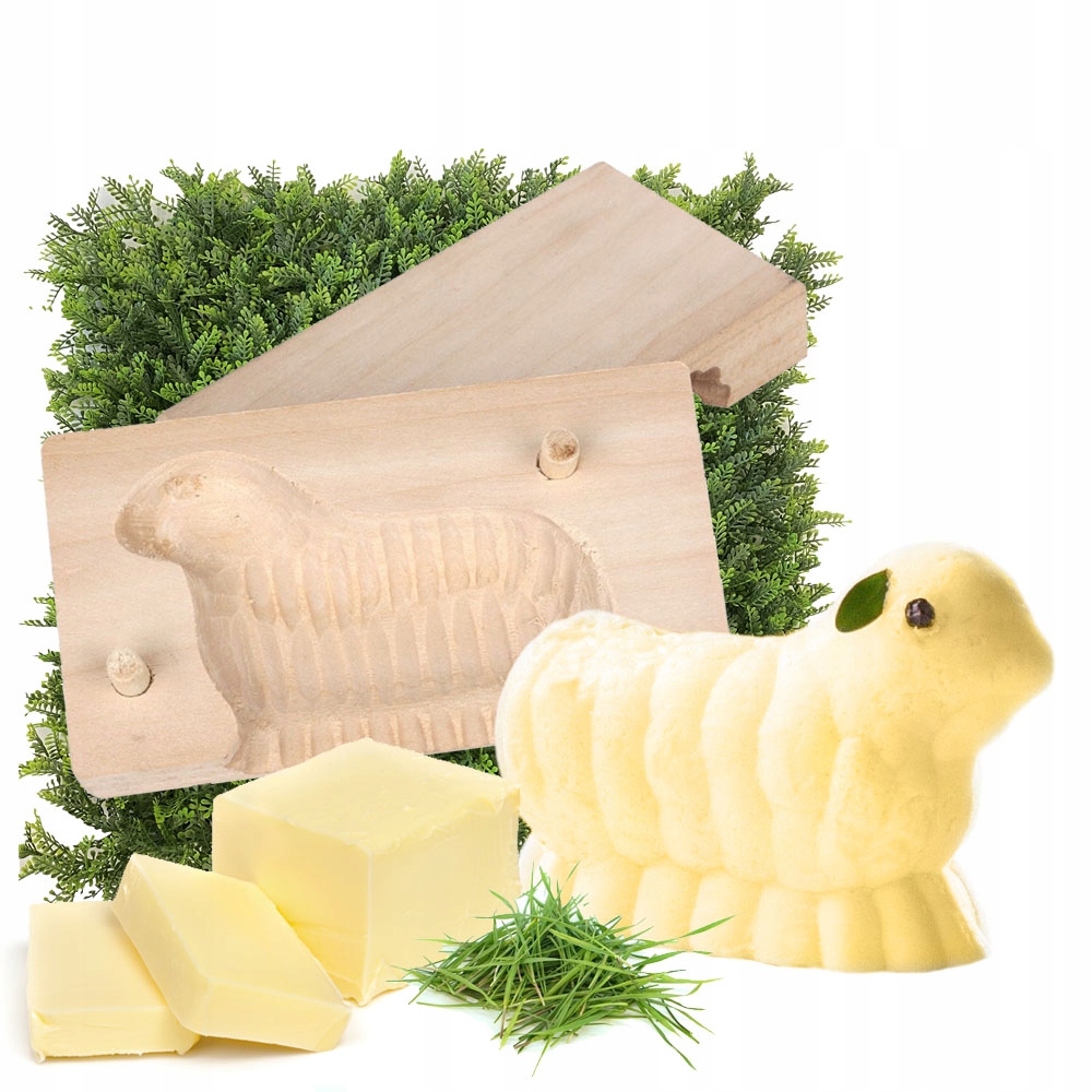 FORMA do masła BARANEK WIELKANOCNA drewniana