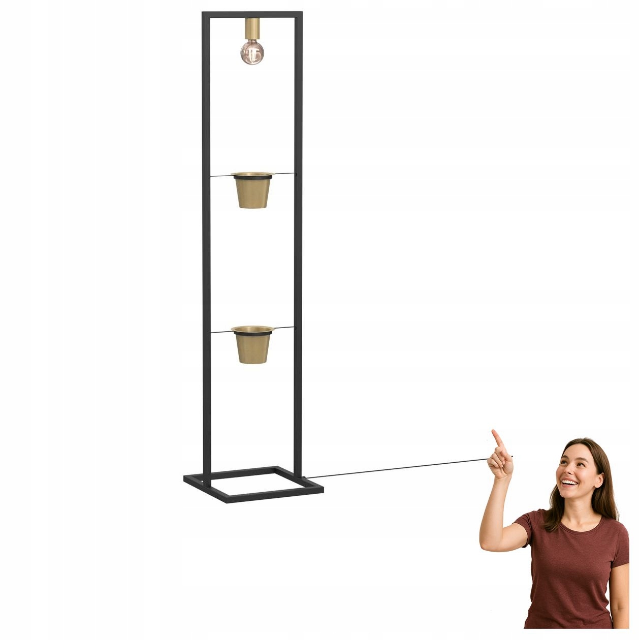 Podlahová lampa s kvetináčmi Flores 5373 Luminex