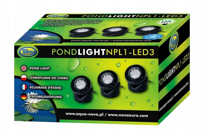 OŚWIETLENIE LED DO OCZKA 3 SZT + CZUJNIK ZMIERZCHU Kod producenta 011304