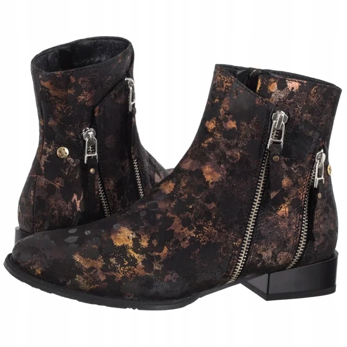 Dámské kožené boty Kotníkové Boty Maciejka Hnědé 07138-02/00-8