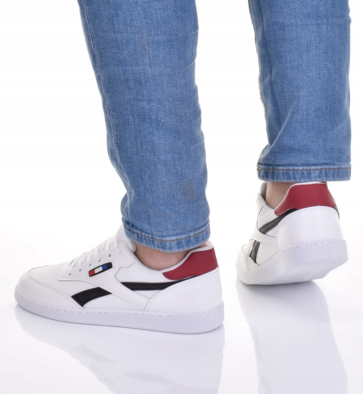 LEKKIE BUTY SPORTOWE MĘSKIE NISKIE SNEAKERSY SKÓRZANE NA WIOSNĘ LATO Marka inna